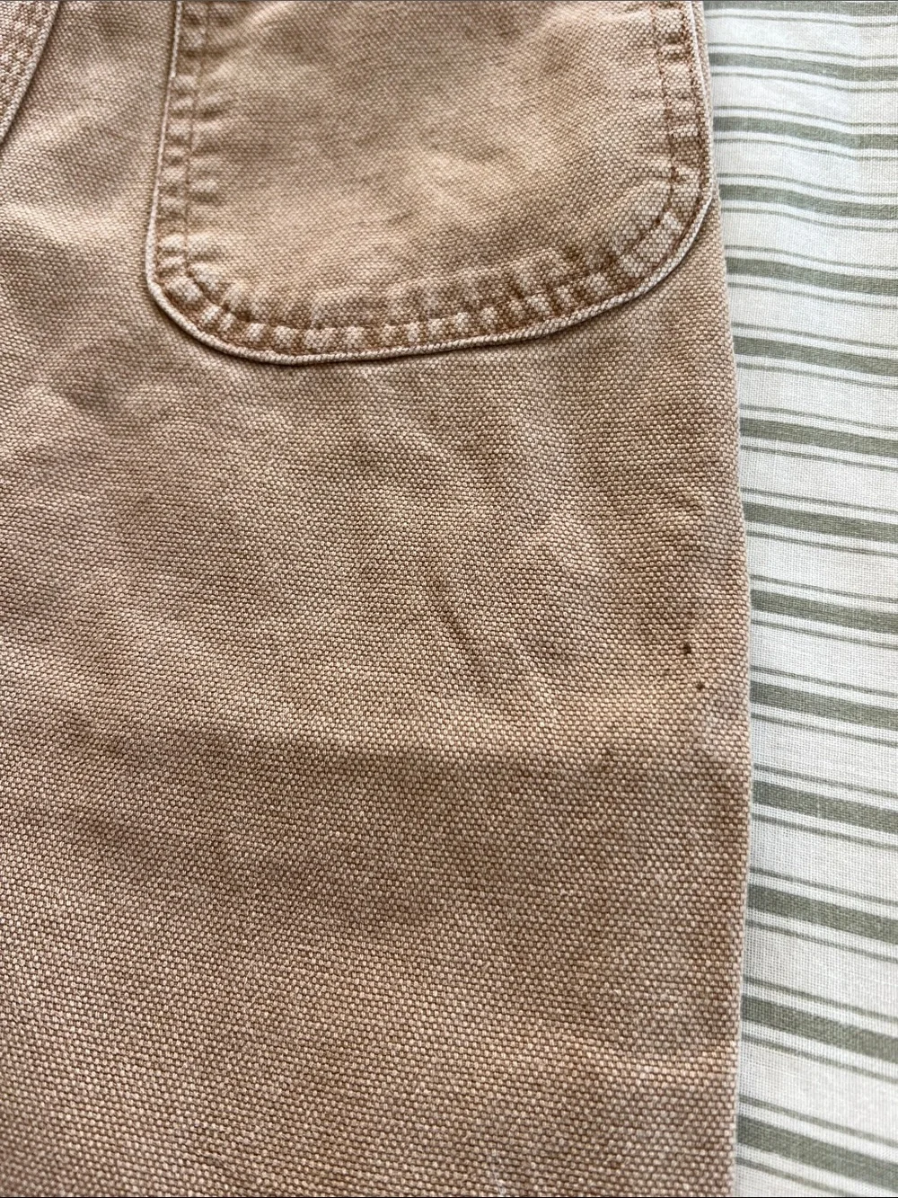 Carhartt Brown Kids Canvas Overalls with Pocket Patch